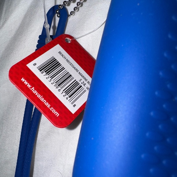 NWT Havaianas Blue Zippered Rubber Case with strap - Picture 4 of 4